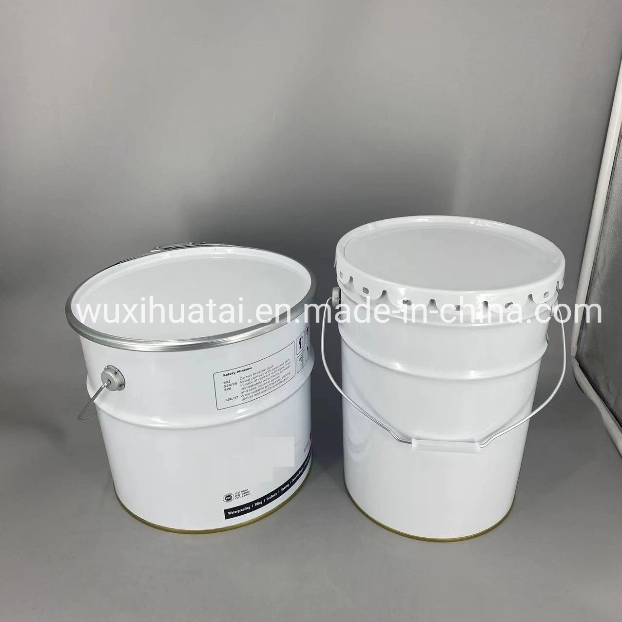 5 Gallon Tin Pail 10L 18L Metal Bucket with Handle &Lid Large Drums Pails