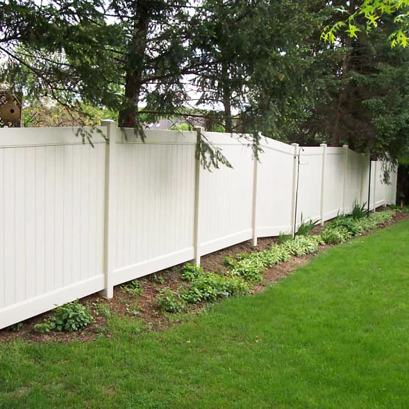 Classical Style Outside PVC Privacy Pool Fencing, Prime Vinyl Garden Fencing