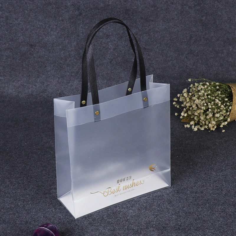 Custom Print Logo Promotion Shopping Handle Frosted PP/PVC Gift Plastic Bag