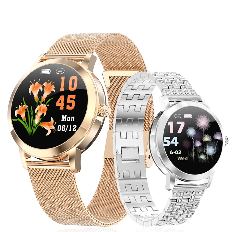 Amazon Hot Vender mujeres de lujo Lady Watch Lw10 Smartwatch sangre Alerta inteligente de oxígeno