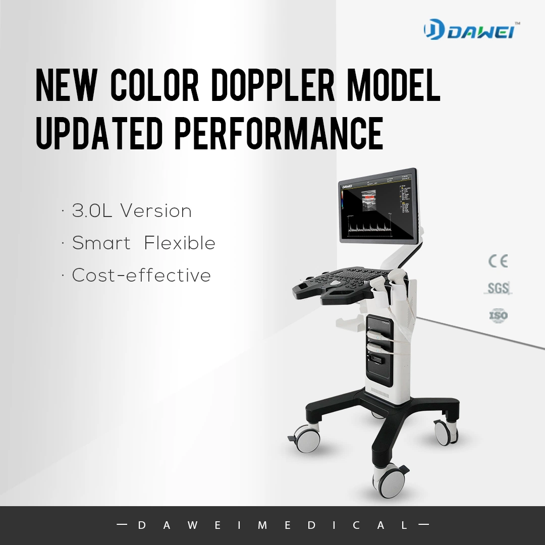 Dawei Hospital Trolley Doppler couleur à ultrasons DW-F3