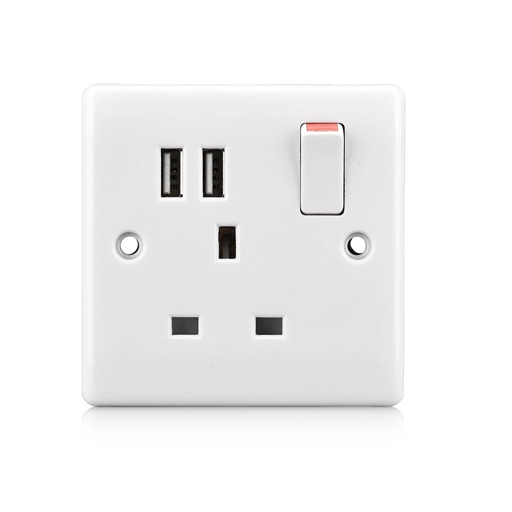 Multifunction Furniture Power 3 Pin Plug Outlet Lamp Light USB Socket