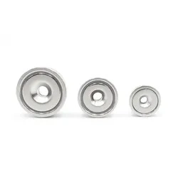 Countersunk Hole Neodymium Magnets Pot 25mm Screw Hook with Nuts and Washer