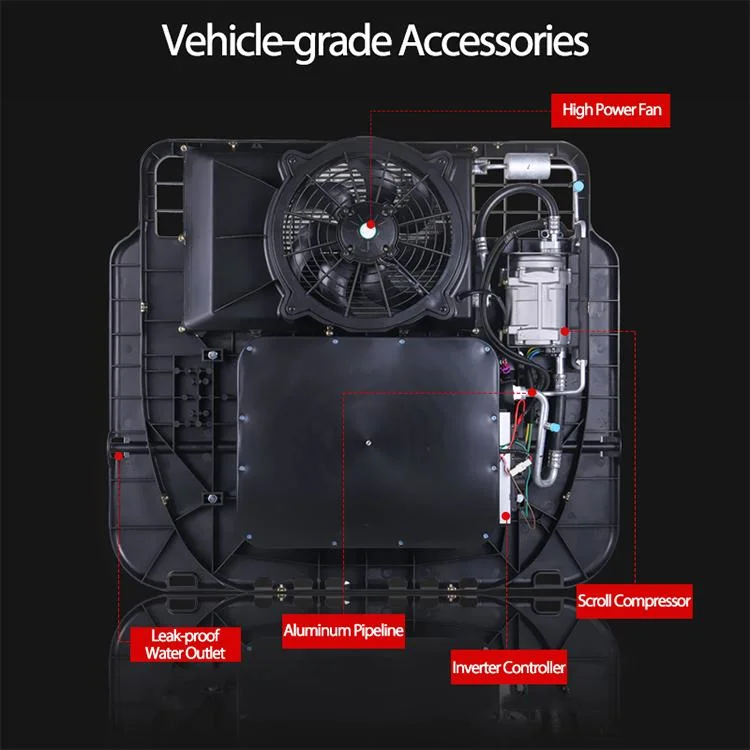 24V carretilla cama Refrigerador estacionamiento AC Kit Car 12V Tractor eléctrico del compresor de aire acondicionado de cabina de otros sistemas de aire acondicionado