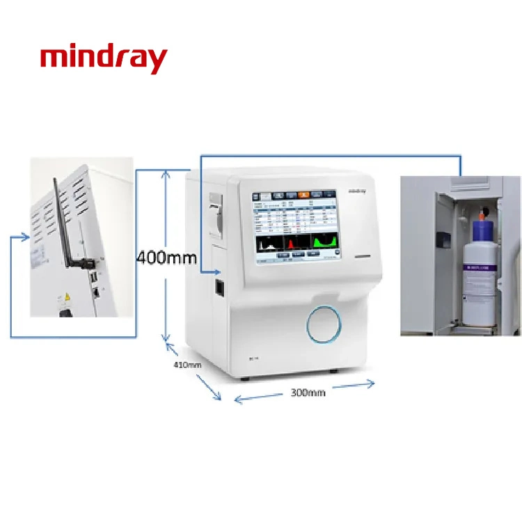 Mindray Bc10 Máquina de teste de sangue Mindray Bc-10 3 Parte Analisador de Hematologia Máquina Cbc