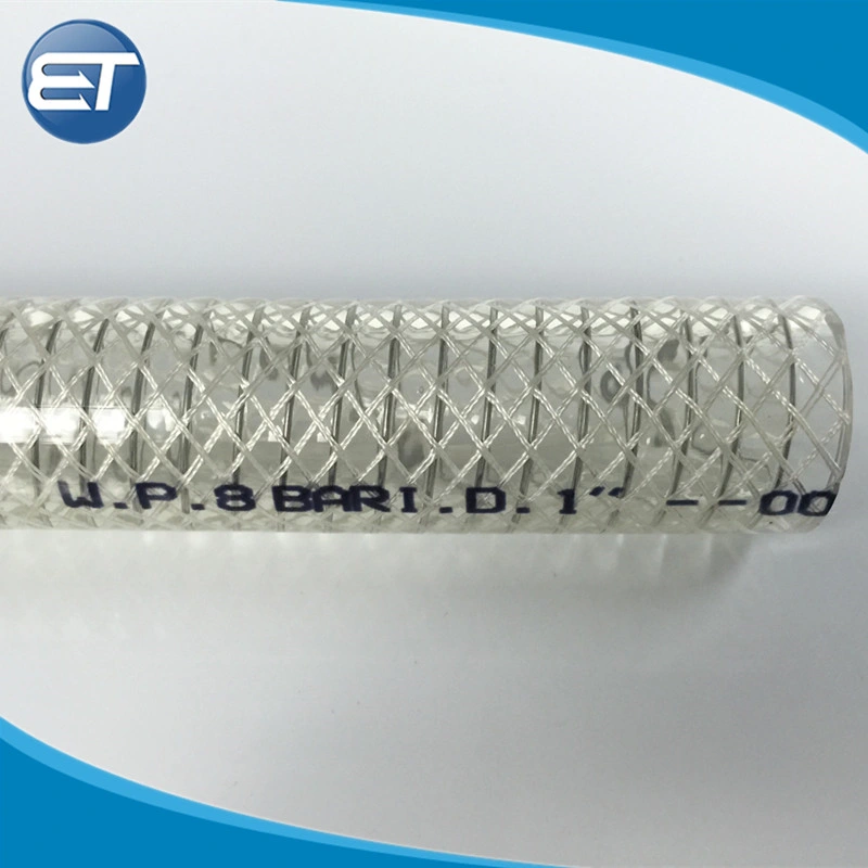 High Pressure Transparent PVC Fiber Braided & Steel Metal Reinforced Hose