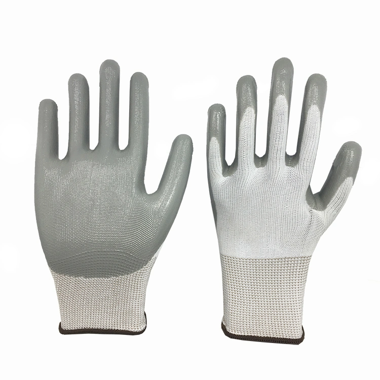 Polyester Nitrile Coated Construction Work Gloves