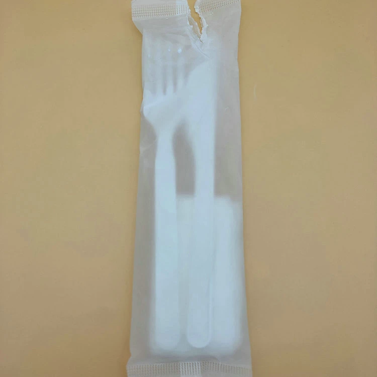Hot Sale PLA coutellerie jetable ensemble fourchette et couteau serviette de table