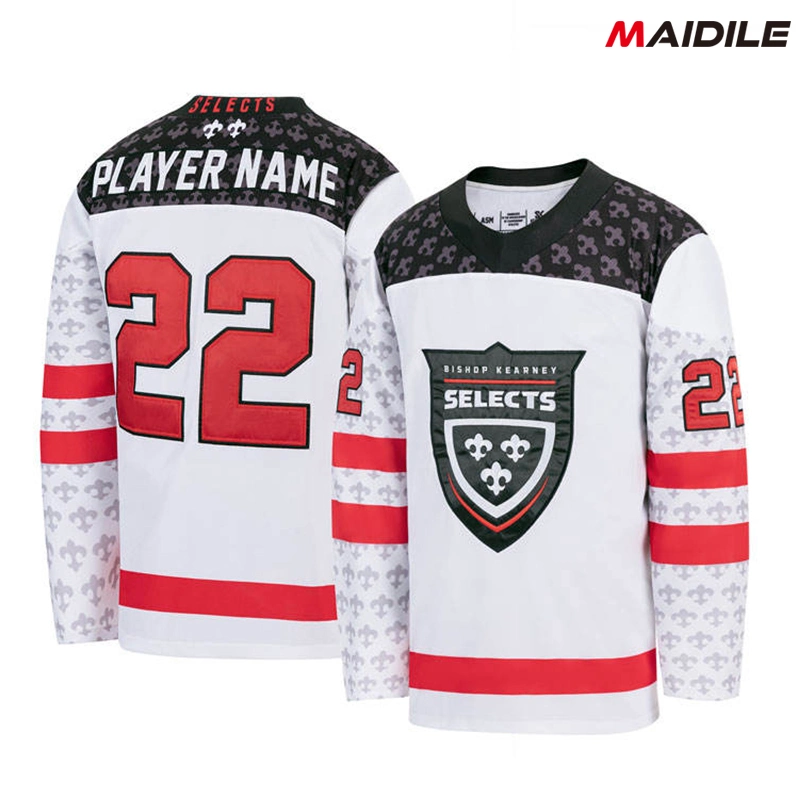 New Design Sublimated Tackle Twill Patches Team Ice Hockey Jersey