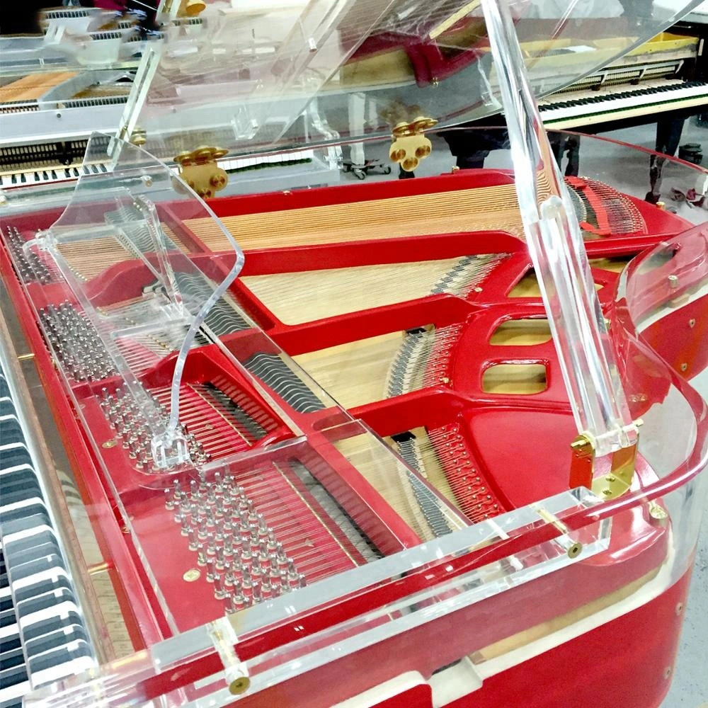 Custom Luxury Acrylic Transparent Grand Piano for Home Decoration Hotel Concert Piano