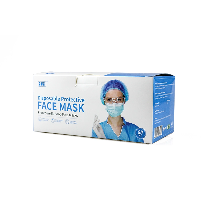 High quality/High cost performance  Foldable Custom Logo Disposable Face Mask Boxes Package 3ply Packaging Case