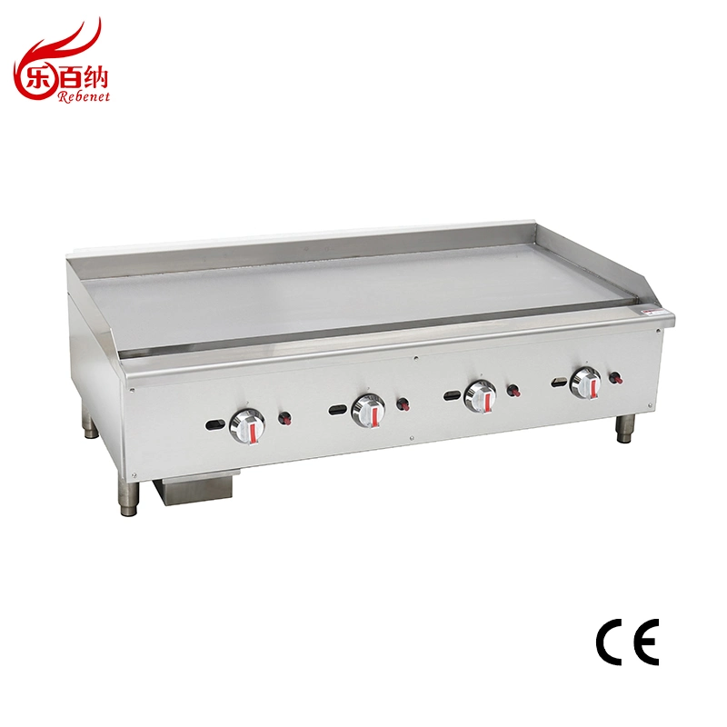 Commercial Kitchen Equipment Gas Manual Control Flat Top Plate Hamburger Griddle Grills in Stainless Steel (CG-36)