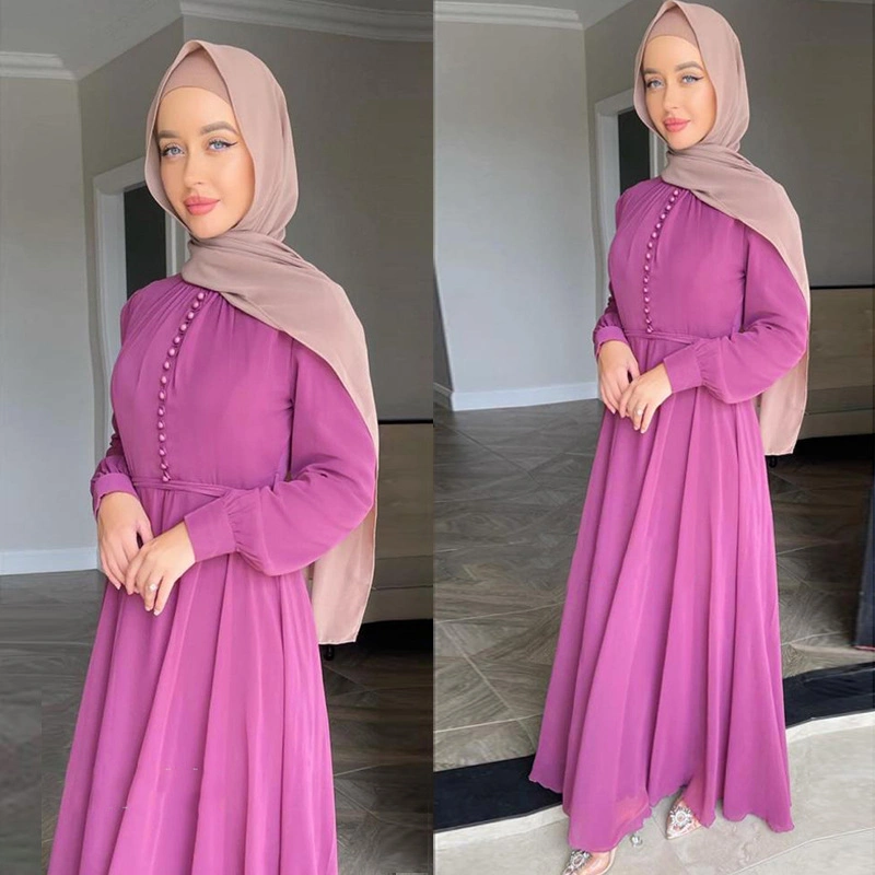 Weimei New Design Frau Hijabs Mode Maxi Kleid Großhandel Dubai Frauen Schwarz Chiffon Abaya Mädchen Casual Party Kleid Frauen Bescheiden Bekleidung