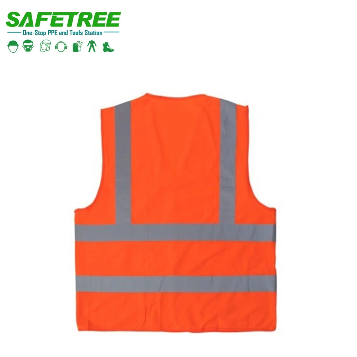 Safetree CE En 471 100GSM Fabric with 100% Polyester Safety Vest with High Reflective Tapes