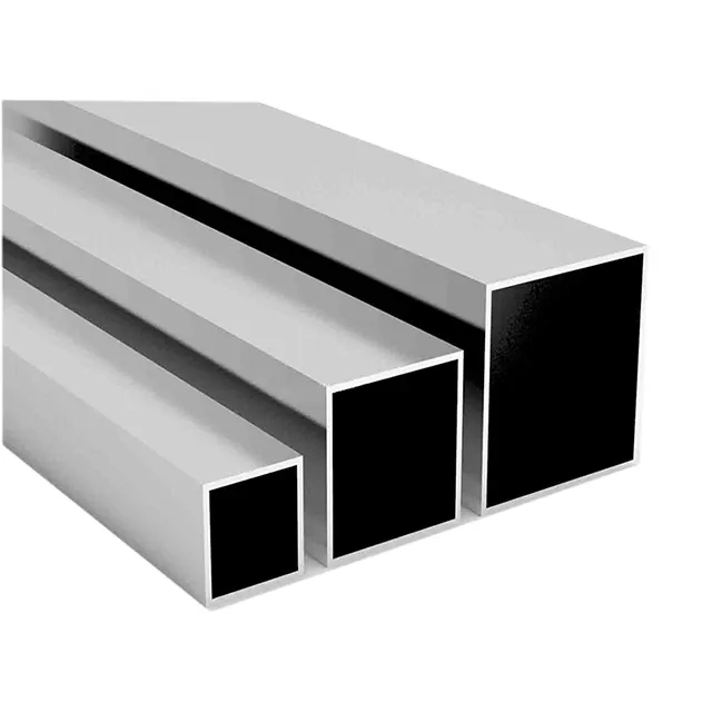 Square Tubes Extruded Aluminum Customized Color OEM Dies with Surface Finish Temper Mill Finish