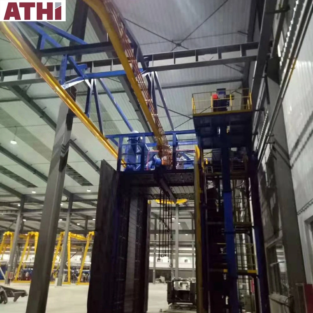 Athi Automatic Tunnel Shot Blasting Machine with Agricultural Machinery Shell Spraying Line