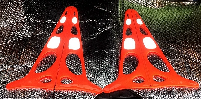 PP Material 45cm Height High Reflective Tape Foldable Traffic Cone