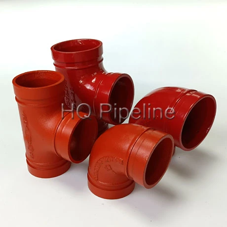 FM/UL Listed Grooved Fittings Casting Iron Tee Pipe Fitting