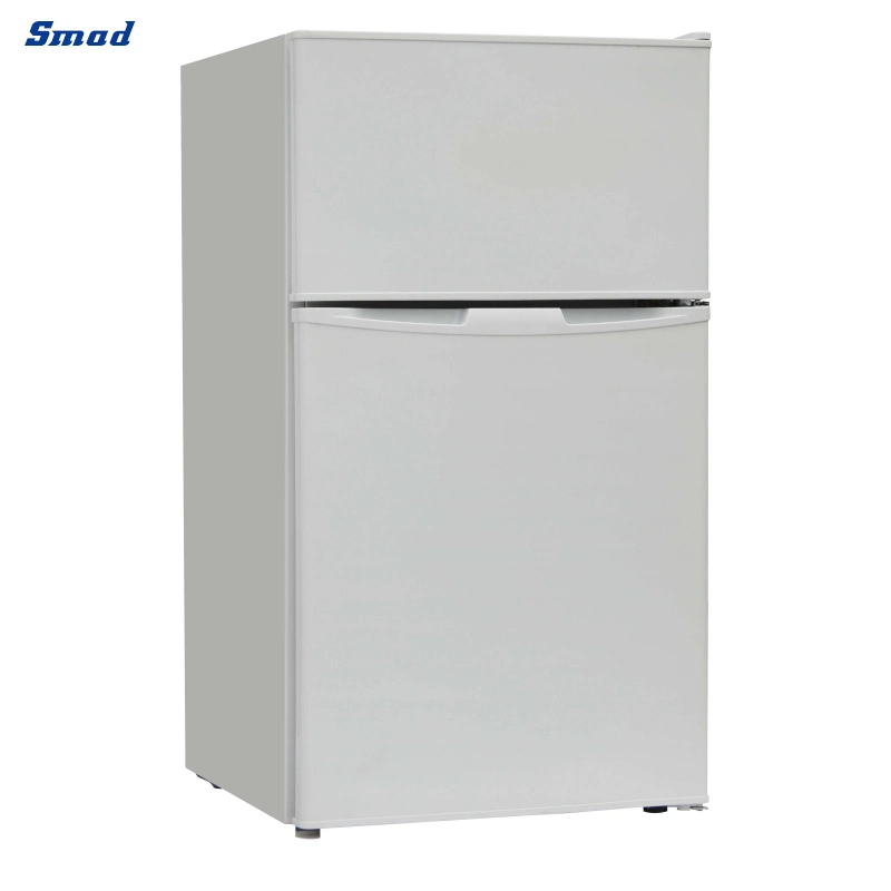 OEM Smad 80L electrónica blanco de pequeño tamaño, con doble puerta refrigerador