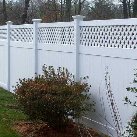 Vinyl Fences, PVC Semi Privacy Fences, Plastic Semi Privacy Fences Garden Pool House Outdoor PVC Lattice Fence Panel