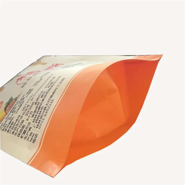 Dry Fruit Flexible Packing Heat Seal Printing Custom Design in Stock Packaging Plastic Stand up Snack Pouch with Zipper