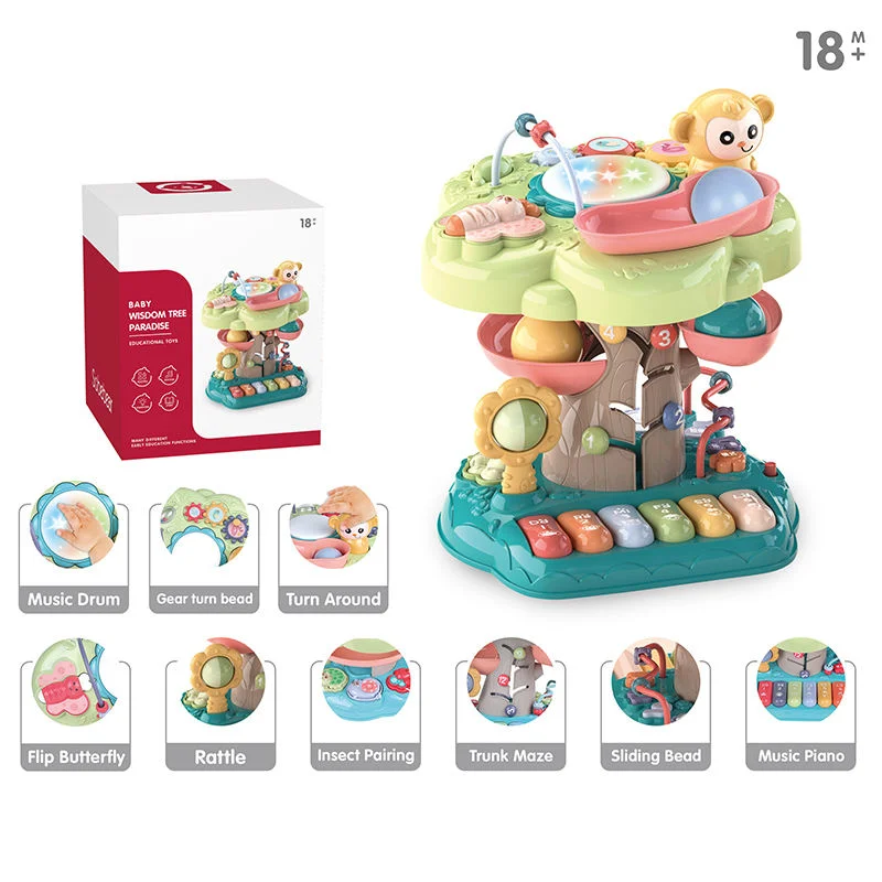 1: Árvore de sabedoria Paradise Early Learning Piano teclado Musical Educational Toy Para crianças