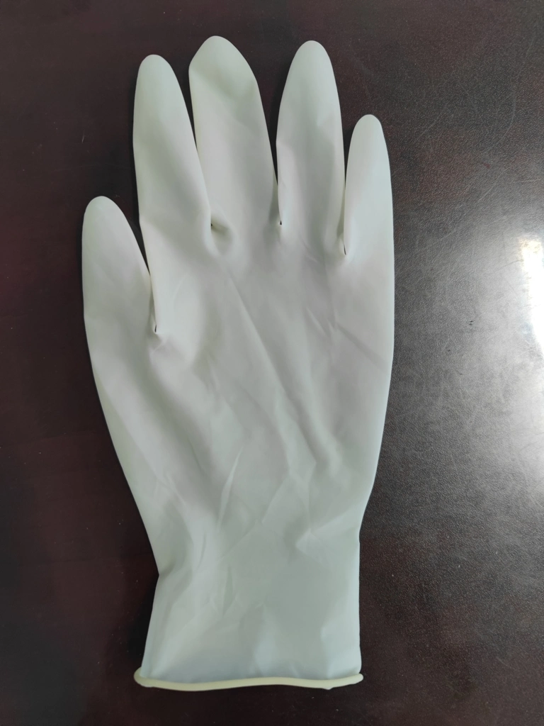 Einweg Latex Untersuchung Latex OP-Handschuhe medizinische Qualität gepudert oder Pulver frei für Arzt verwenden