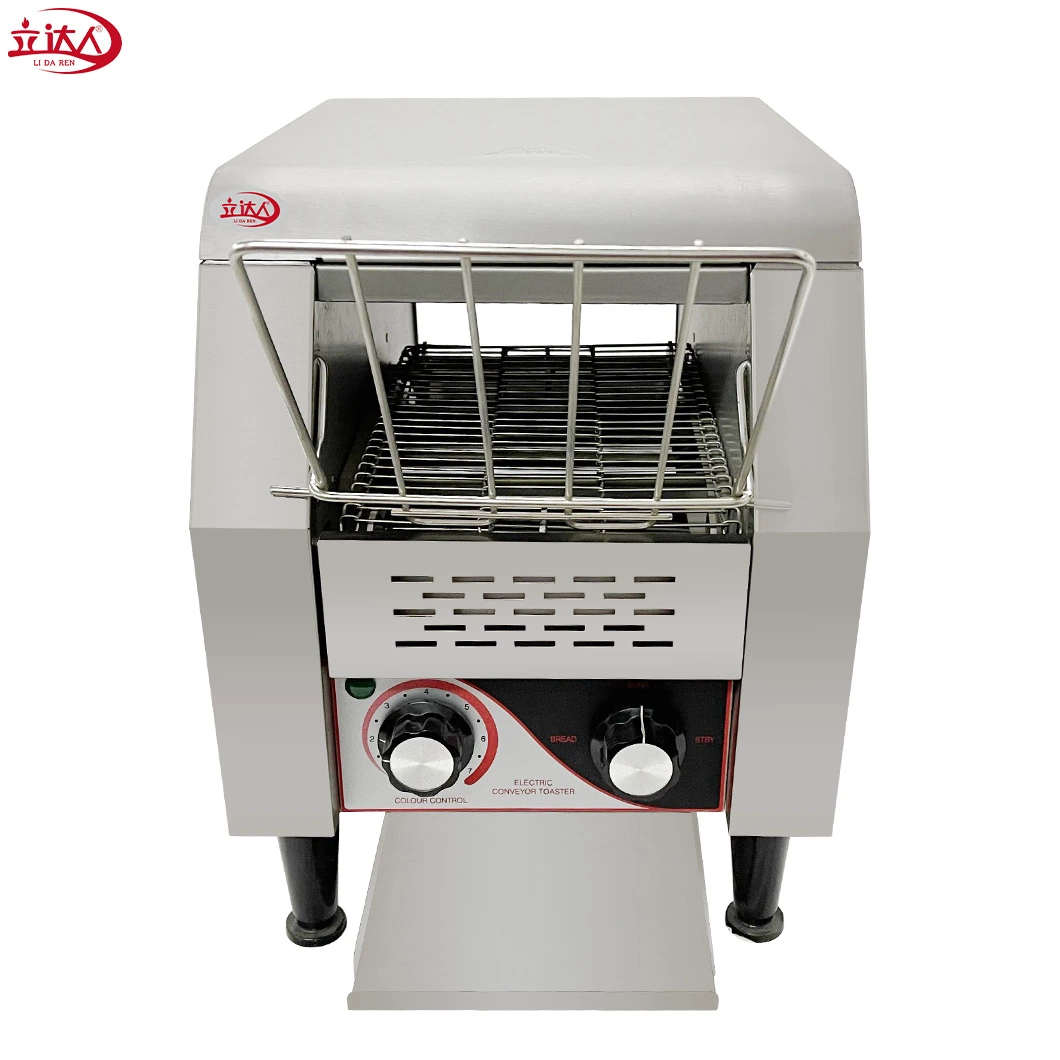 Lida OEM Low MOQ Commercial Guangzhou Manufacturer 1.3 Kw Electrical Conveyor Burger Bun Vertical Toaster Sliced Bread Cooker Electric Grill Toaster