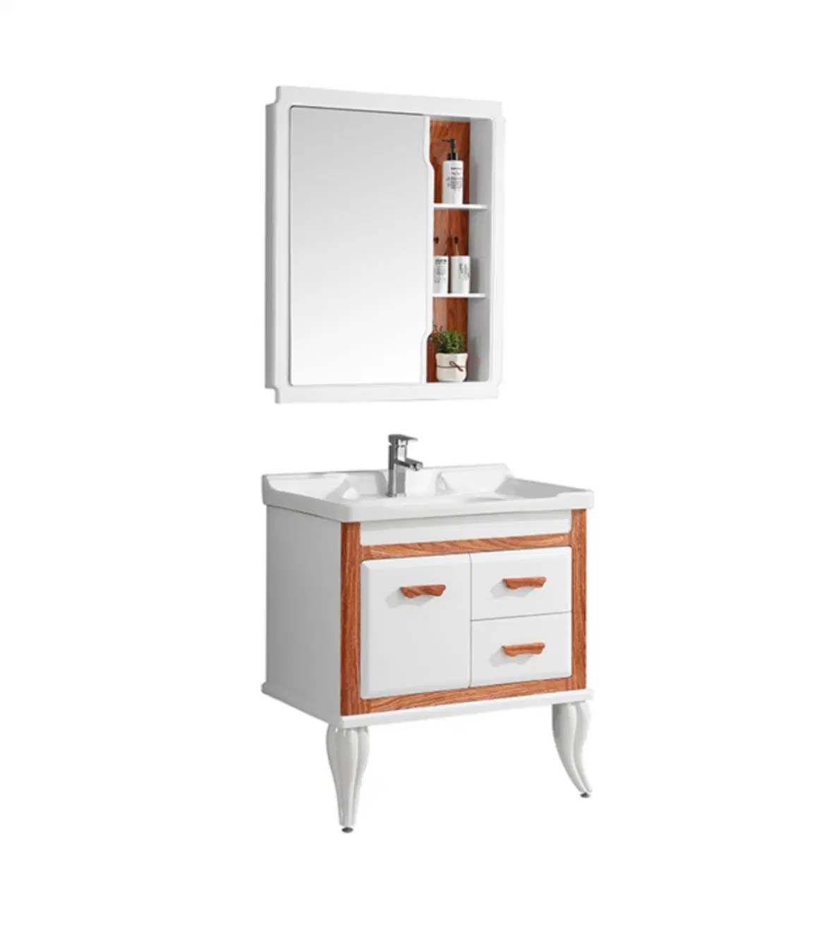 Luxury Modern Modular High and Waterproof Custom White Bathroom Vanity Cabinet