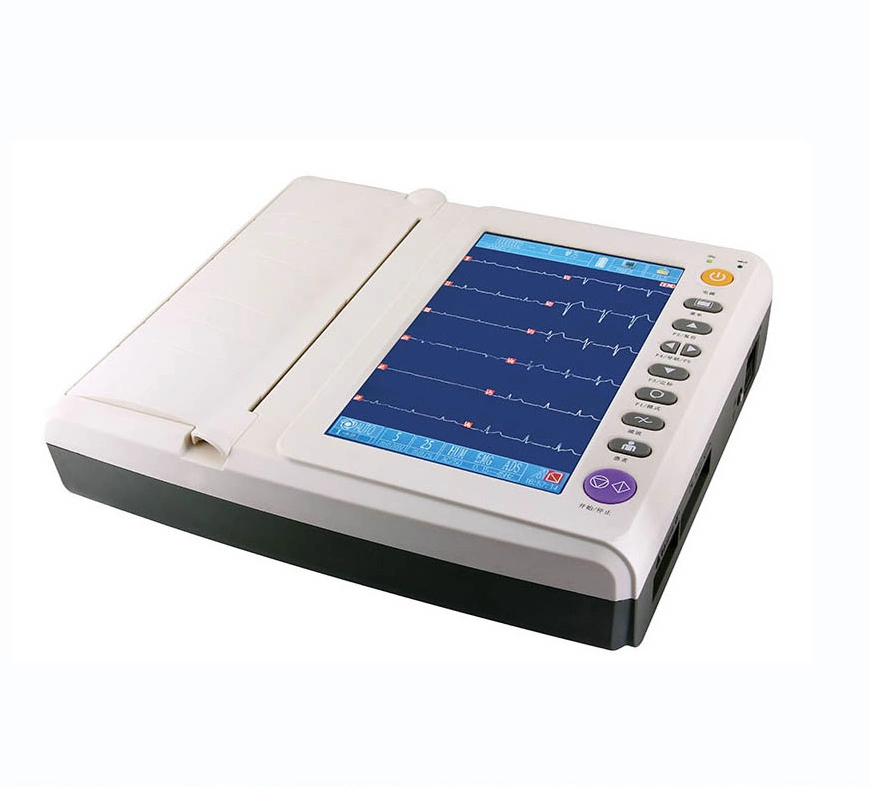 12 Channel ECG Machine with Color Screen Portable Holter Monitor Single 3 6 12 Channels