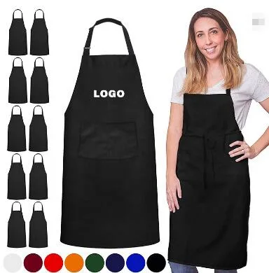 Custom Logo Cotton Polyester Waterproof Chef Cooking Aprons