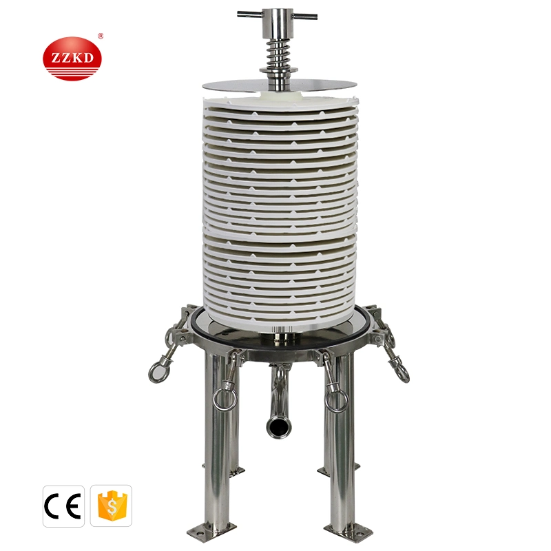 Industrial OEM Filtration Sanitary 304 Stainless Steel Lenticular 12"/16 Inch Filter Cartridge Housing Sweetener Filtration