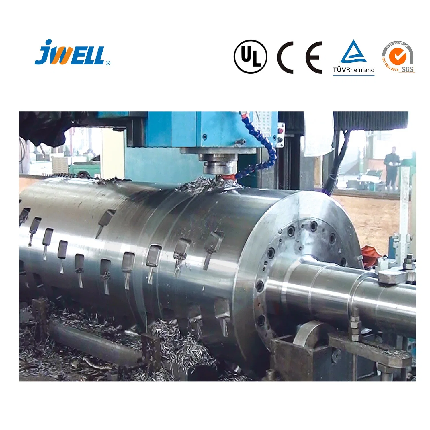 Jwell Shredding Plastic Lumps Barrels Pipes Wood Pallet Big Block Material