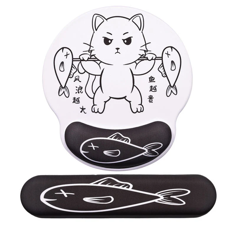 Dessin animé kawaii clavier mémoire mousse main support poignet souris Jeu de pads pour PC de jeu de bureau tapis souris PC