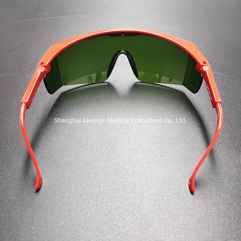 Gafas de seguridad de protección UV con patas ajustables de color rojo