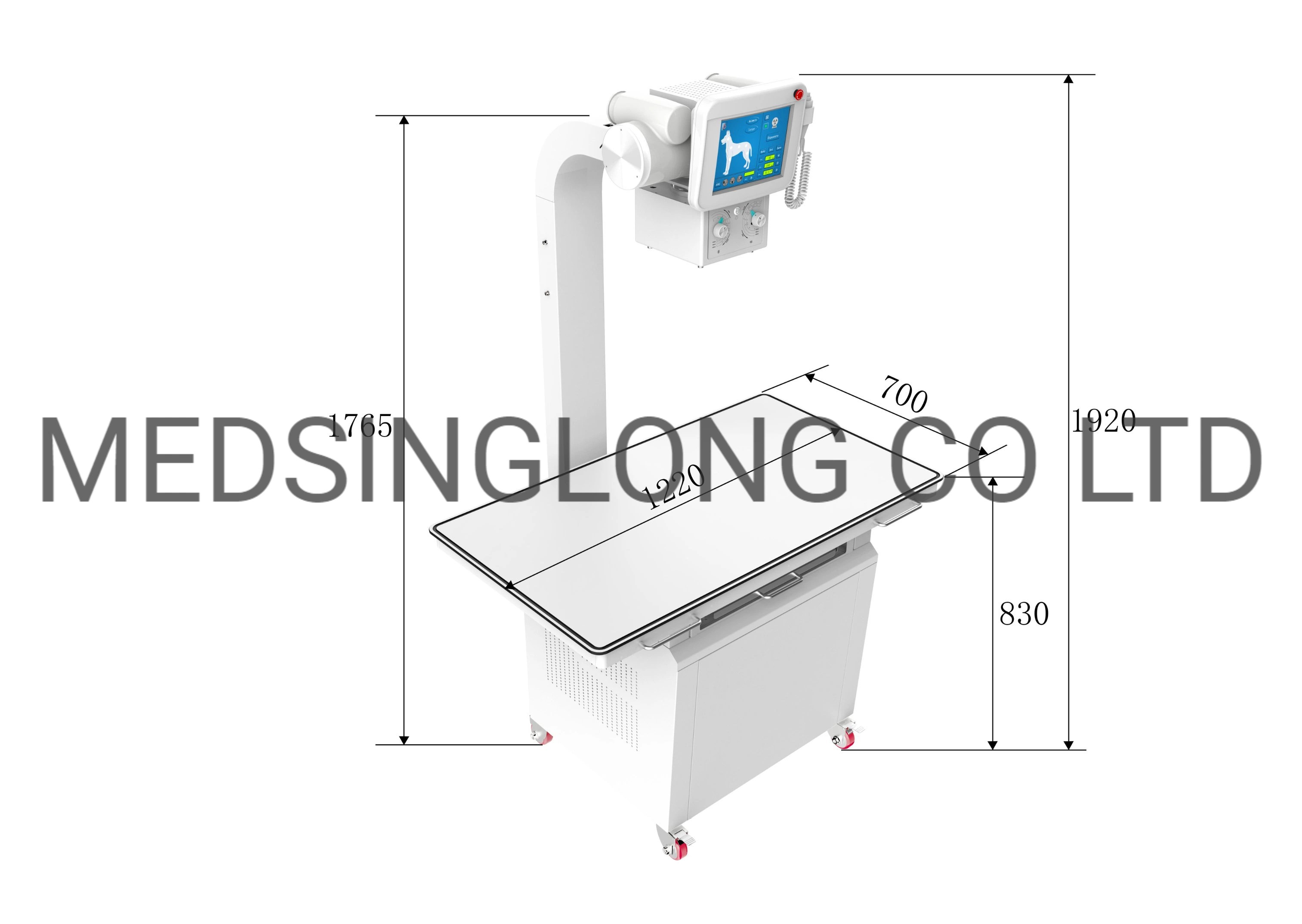 Digital Médico Veterinário Floor-Mounted raio x Sistema de Radiografia Mslvx17