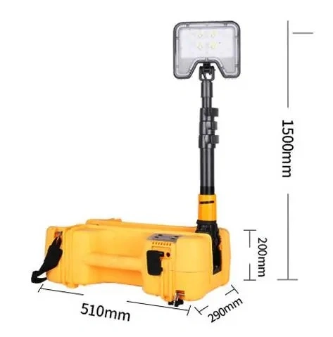 35W Lightweight Mobile Work Light Portable Emergency Repair Work Light Red and Yellow Emergency Warning Light