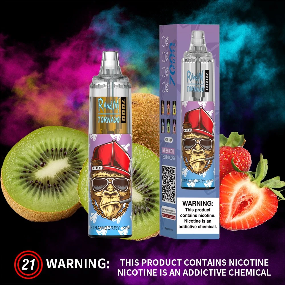 11 nuevos sabores añadidos al nuevo producto caliente Randm Tornado 7000 Puffs 850 ml 2%&amp;5% nicotina recargable desechable VAPE Mayorista/Proveedor