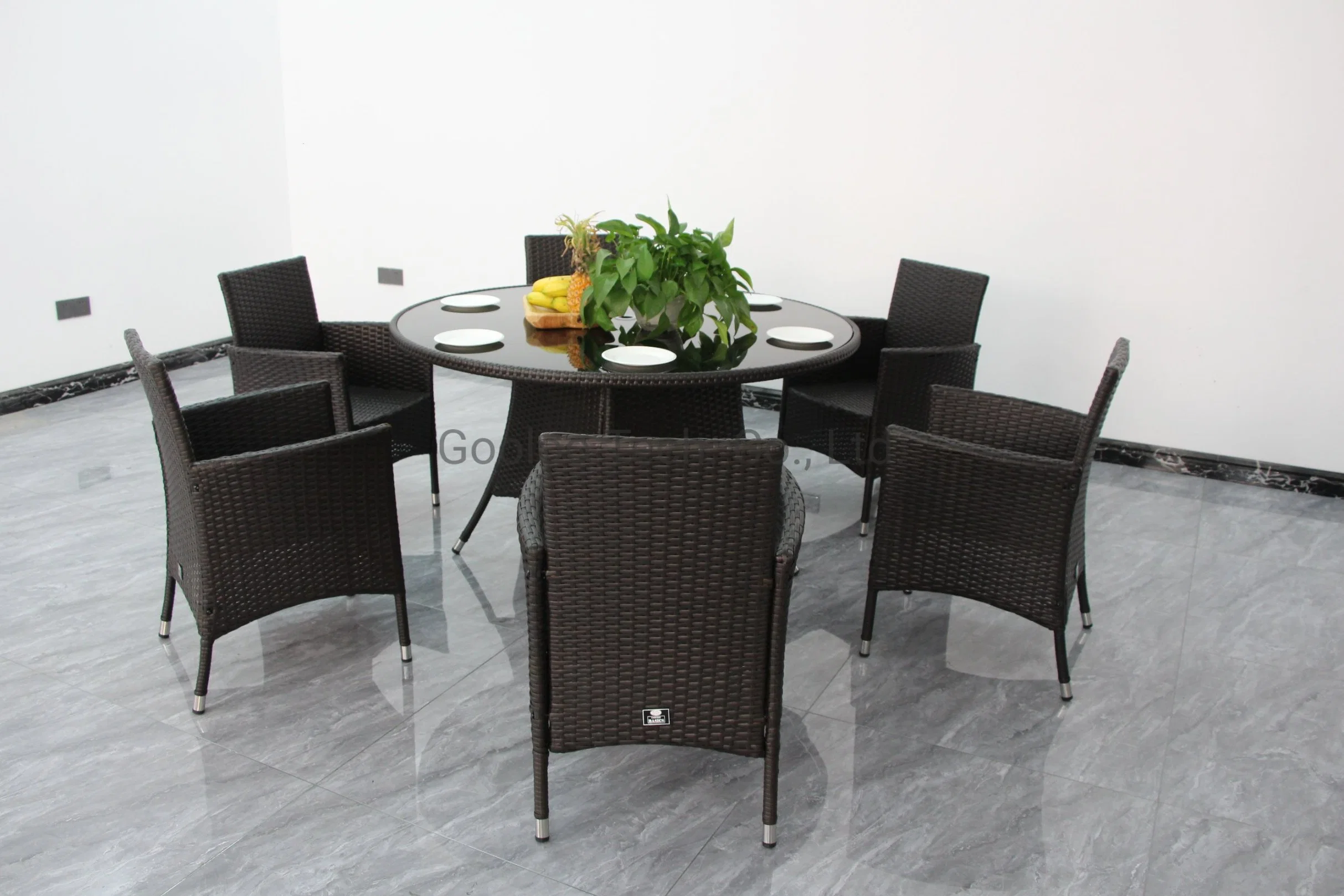 Easy Clean Rattan Wicker Dining Room Furniture Chair Table Sets