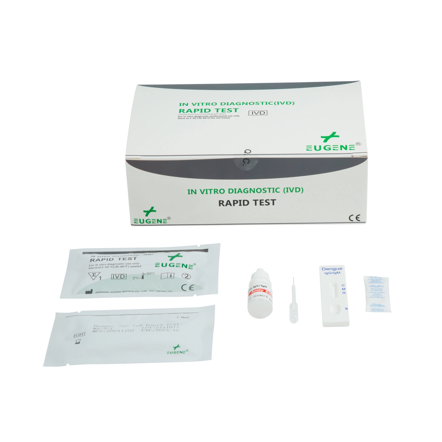 Wholesale/Supplier CE ISO Approved Igg and Igm Antibodies to Dengue Virus 3-Line Test