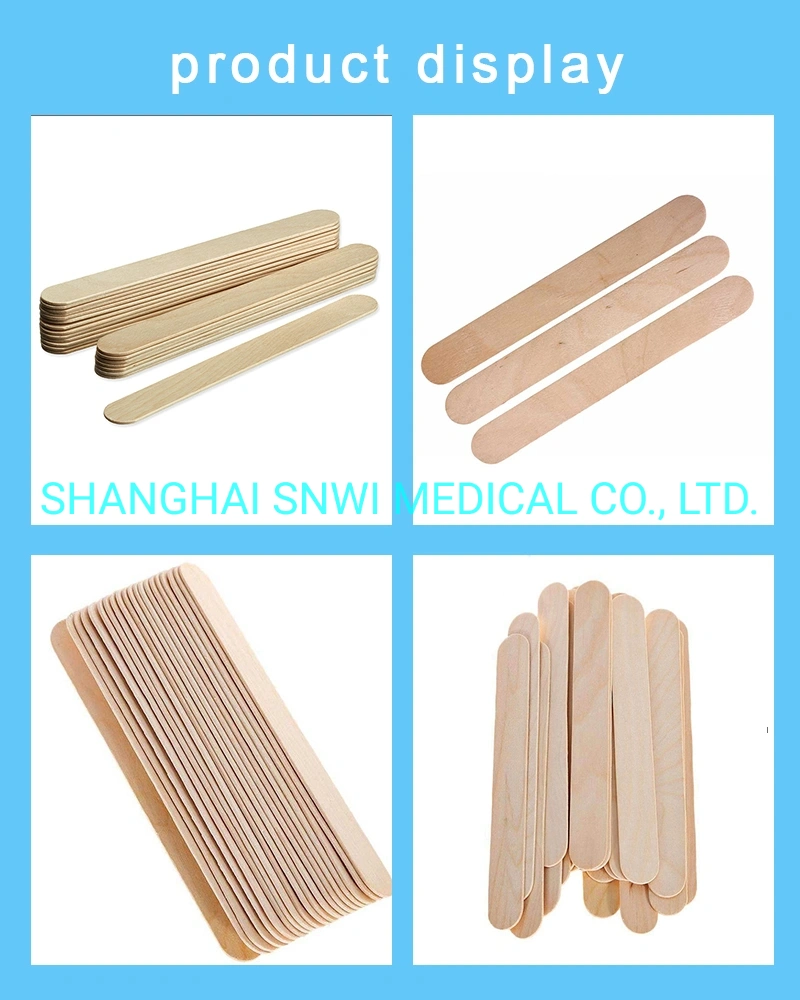 Medical Disposable Wood Waxing Hair Removal Wax Spatulas Wooden Tongue Depressor