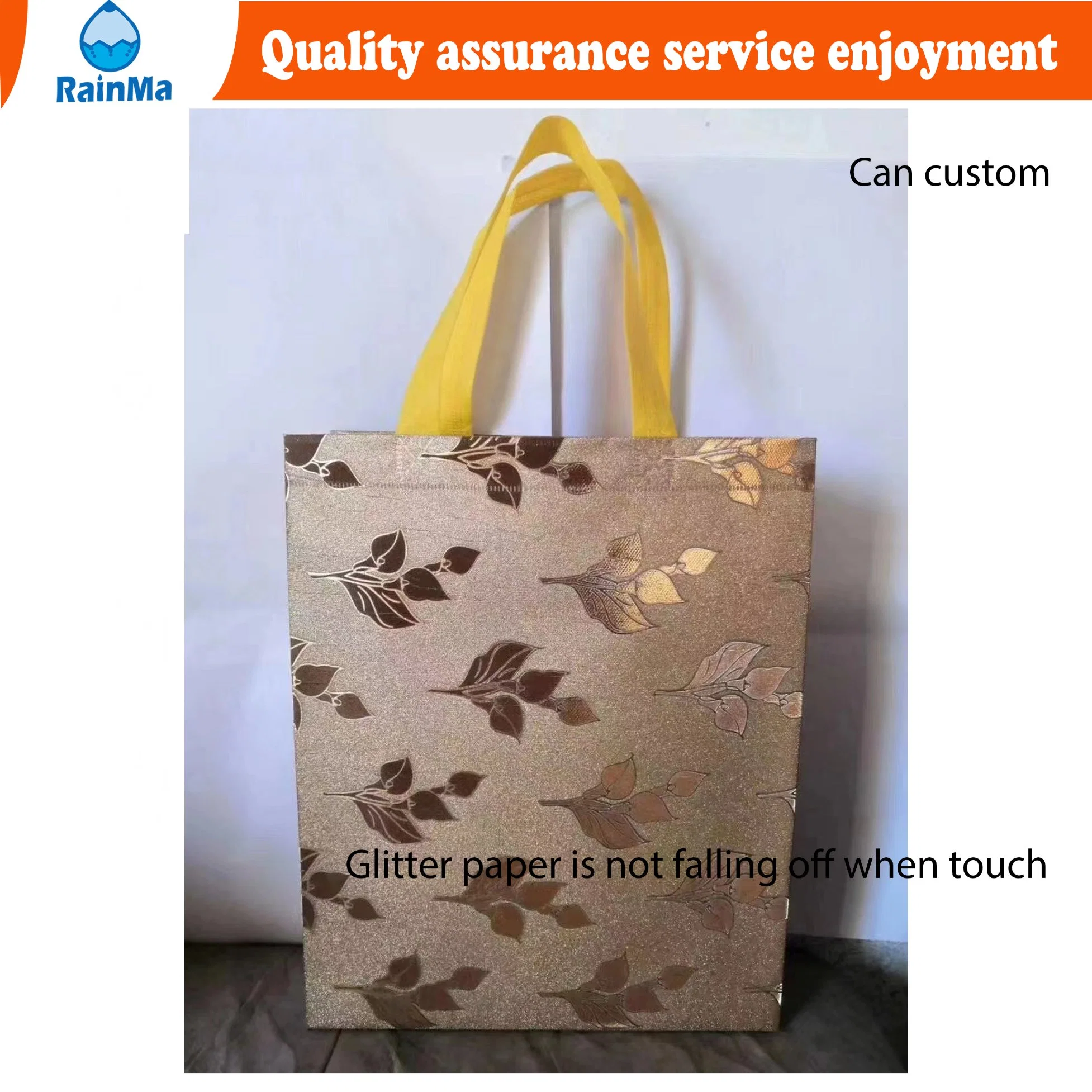 Custom Beautiful Glitter Paper Bag with Variety Styles