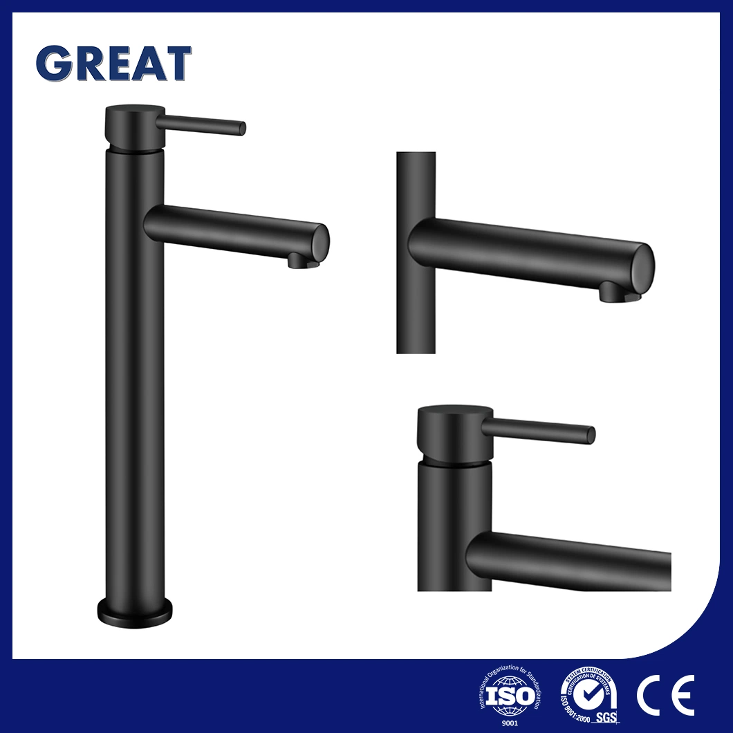 Great Bathroom Faucet Factory Matte Black Vessel Sink Faucet Gl32111bl321 Matt Black High Single Lever Basin Faucet China Chrome Polished Plating Cera Basin Tap