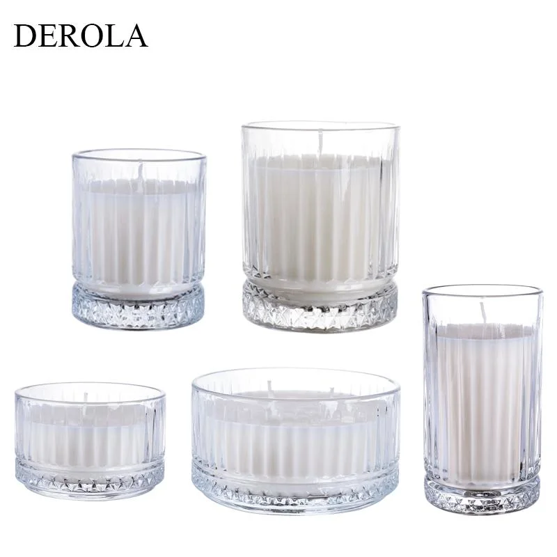 Wholesale Decorative 6oz 8oz Round Custom Color Glass Candle Holder for Home/Party/Wedding