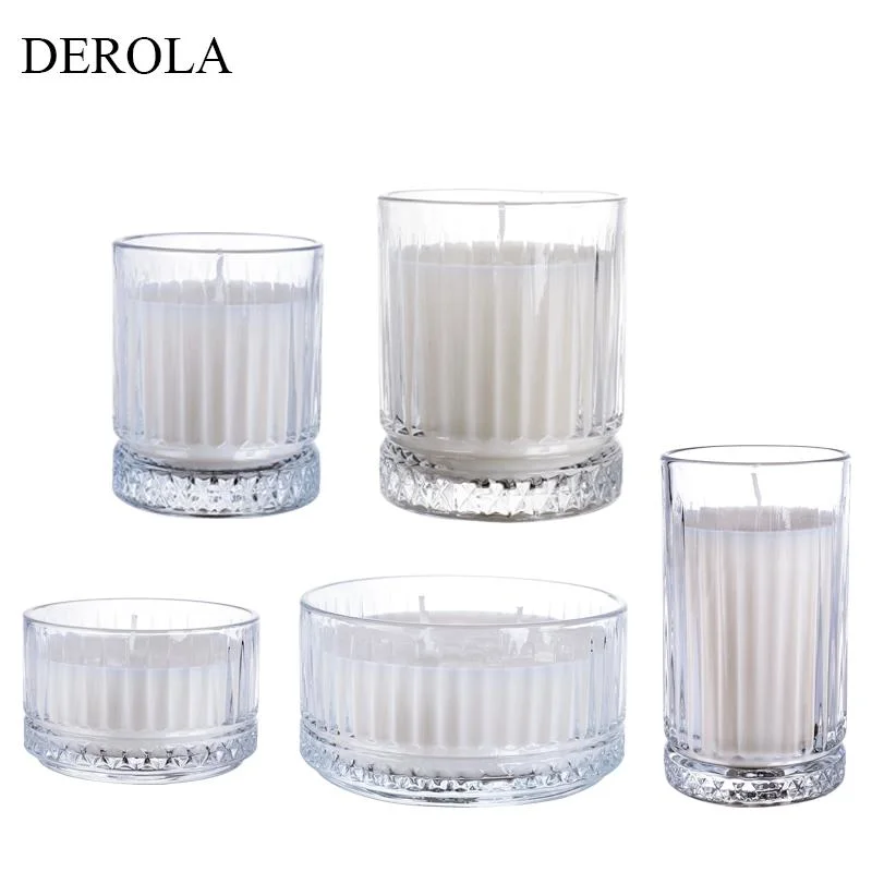 Grossista Decorativo 6oz Redonda de vidro colorido personalizado Candle titular Para casa/festa/casamento