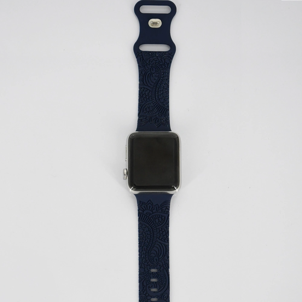 Correa de silicona grabada a medida Correa de reloj para Apple Watch Band 6 /se