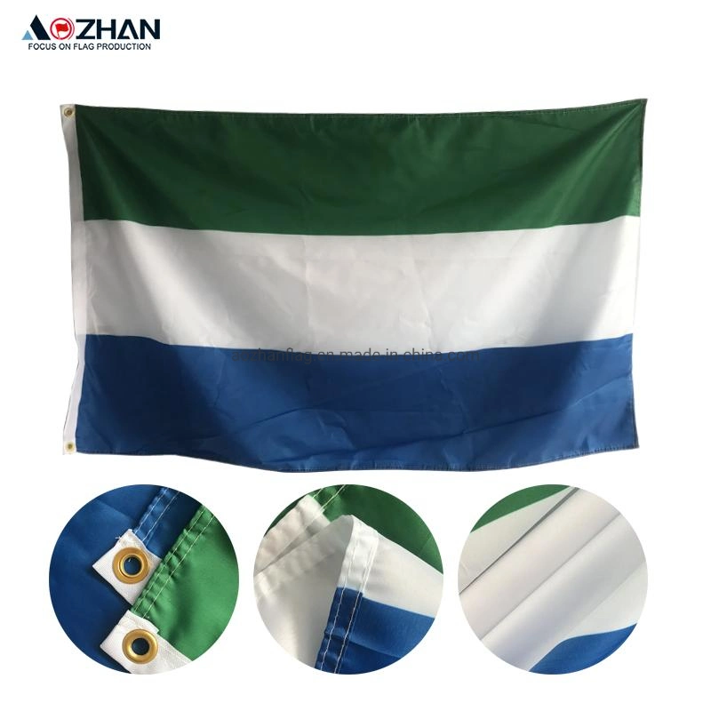 2022 Sierra Leone Flags Leading Professional Manufacturer ISO Standard Quality All World Cup National Flag