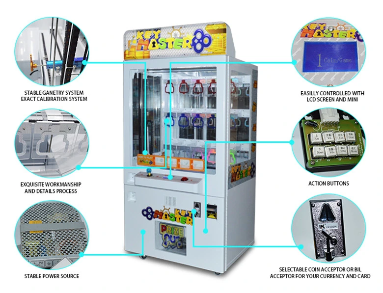Key Master Game Machine Prize Push Winning Game Vending Machine