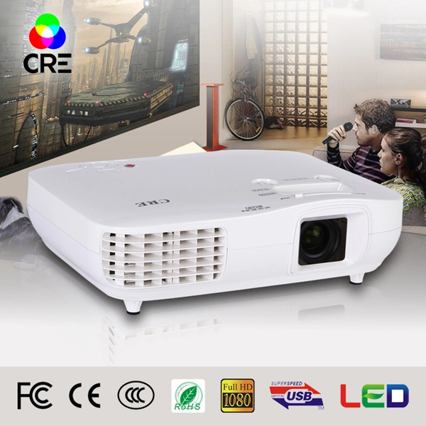 Cre Double HDMI 3LED+3LCD Home Theater Projector