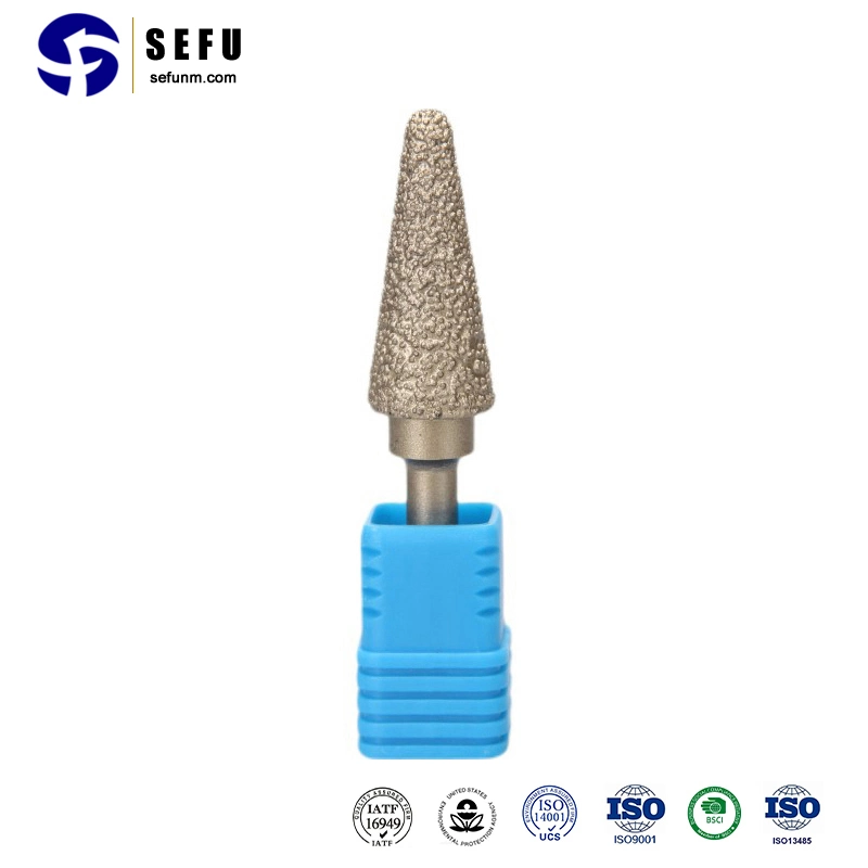 Sefu China Diamond Surface Grinding Wheel Manufacturer 6mm Shank Vacuum Brazed Diamond Bur for Granite 3D Diamond Engraving Tool Sintered Diamond Cut off Saw